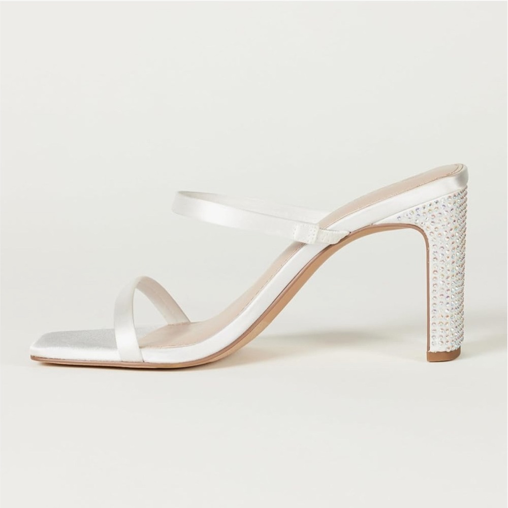 Elegant White Rhinestone Heel